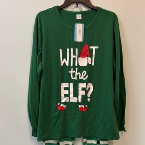 Green 'What the Elf?' Men's Christmas Jammies